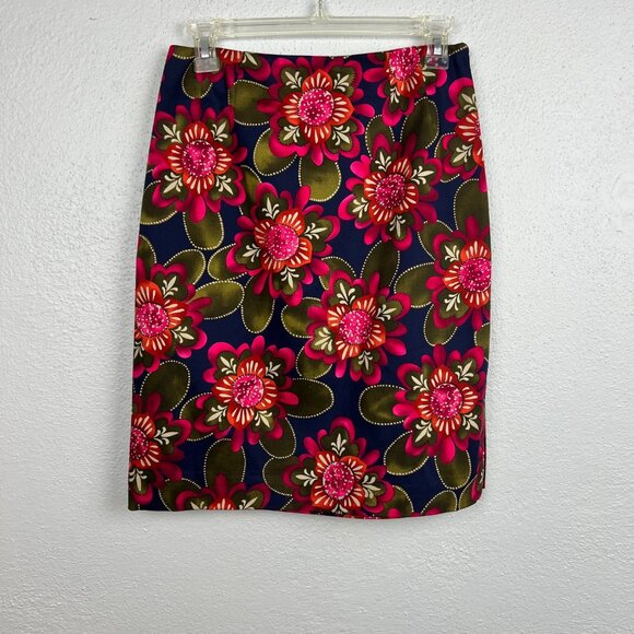 Talbots Women's Floral Pattern Stretch Pencil Skirt Size 4 - Picture 1 of 7